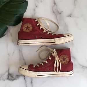 Burgundy High Top Converse All Stars
